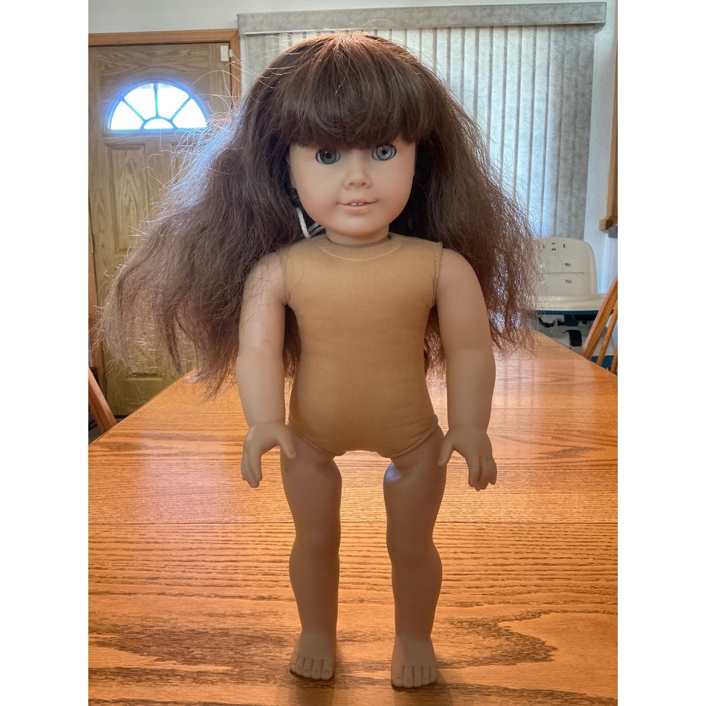 American Girl Doll Pleasant Company Dark Brown Hair Blue Eyes 18 Inch Doll Only
